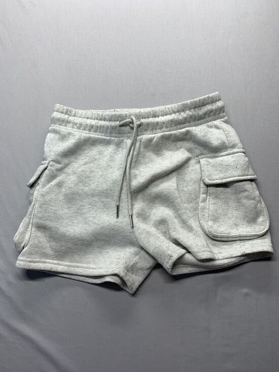 unbranded Dresses & Skirts - Womens  Gray Fleece Cargo Mini Skirt Drawstring Elastic Waist Pockets M